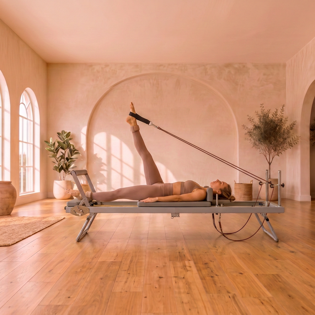 Máquina de pilates plegable con estructura de acero: tu estudio en casa